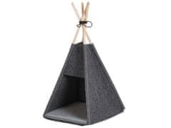 Beliani Stan teepee pro zvířata 35 x 40 cm tmavě šedý ULUBEY