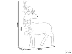 Beliani Dekorativní figurka sob 51 cm bílá MUSTOLA