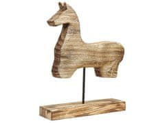 Beliani Dekorativní figurka ze světlého dřeva COLIMA