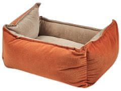 Beliani Postel pro psa 50 x 35 cm oranžová/béžová IZMIR