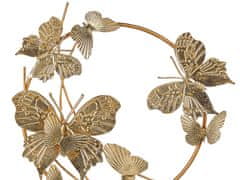 Beliani Dekorativní soška s motýli zlatá BERYLLIUM