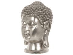 Beliani Dekorativní stříbrná figurka 41 cm BUDDHA