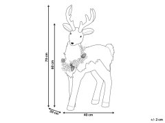 Beliani Dekorativní figurka sob 70 cm hnědý TAPIO