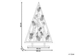 Beliani Dekorativní figurka vánoční stromeček LED tmavé dřevo SVIDAL