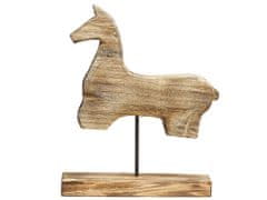 Beliani Dekorativní figurka ze světlého dřeva COLIMA