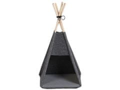 Beliani Stan teepee pro zvířata 35 x 40 cm tmavě šedý ULUBEY