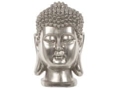 Beliani Dekorativní stříbrná figurka 41 cm BUDDHA