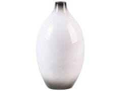 Beliani Dekorativní váza 36 cm bílá BAEZA