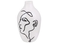 Beliani Dekorativní váza bílá HELIKE