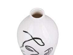 Beliani Dekorativní váza bílá HELIKE