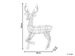 Beliani Venkovní vánoční LED osvětlení 128 cm černý sob MAHLATTI