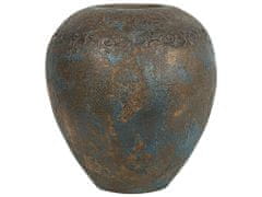 Beliani Dekorativní váza zlato - modrá NIDA