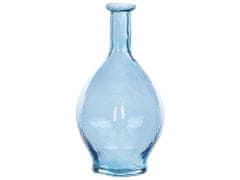 Beliani Skleněná váza na květiny 28 cm světle modrá PAKORA