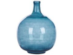 Beliani Skleněná váza na květiny 31 cm modrá CHAPPATHI