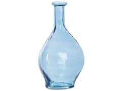 Beliani Skleněná váza na květiny 28 cm světle modrá PAKORA