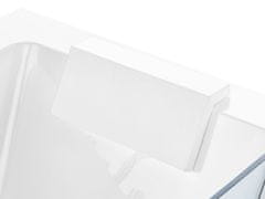 Beliani Rohová vana s masážními tryskami pravostranná 170 x 80 cm bílá PUQUIO