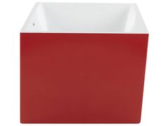 Beliani Volně stojící vana 170 x 81 cm červená RIOS