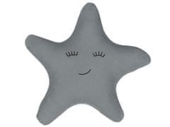 Beliani Dětský polštář hvězda 40 x 40 cm, šedý BHOPAL