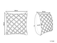 Beliani Dekorativní polštář 45 x 40 cm šedý KIZKALESI