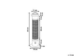 Beliani Elektrický venkovní ohřívač nízký VEZUVIO