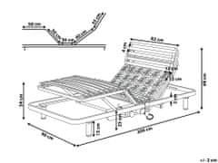 Beliani Elektrický rošt do postele nastavitelný 90 x 200 cm MOON