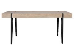 Beliani Jídelní stůl 150 x 90 cm, světlé dřevo s černou ADENA
