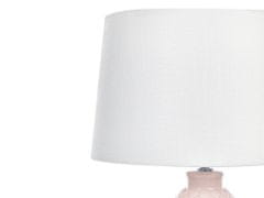 Beliani Keramická stolní lampa růžová ZARIMA