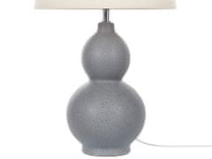 Beliani Keramická stolní lampa šedá YENISEI