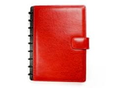 Life Designer Kožený zápisník klasický - DELUXE, vínově červená, linkovaný