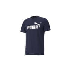 Puma Tričko na trenínk tmavomodré S Ess Logo Tee