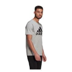 Adidas Tričko na trenínk šedé L Essentials Big Logo