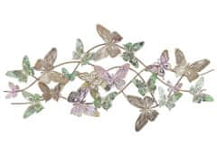 Beliani Nástěnná dekorace ve tvaru motýlů vícebarevná GALLIUM