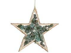 Beliani Zelená nástěnná dekorace hvězda HOSIO