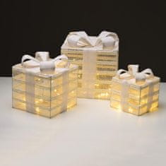 ACA ACA Lighting bílá sada dárkové balíčky,15 plus 25 plus 35 WW LED na baterie 3x3xAA IP20 17,23,28.5cm X11751115