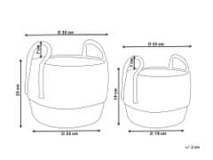 Beliani Sada 2 květináčů z mořské trávy přírodní PALADJU