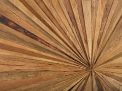 Beliani Nástěnná dekorace z týkového dřeva MERIDA