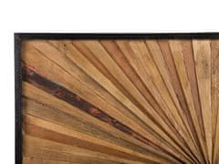 Beliani Nástěnná dekorace z týkového dřeva MERIDA