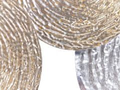 Beliani Nástěnná dekorace zlatá/stříbrná VANADIUM