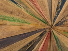 Beliani Nástěnná dekorace z týkového dřeva CANCUN