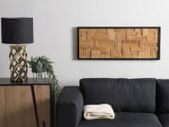 Beliani Nástěnná dekorace z týkového dřeva TOLUCA