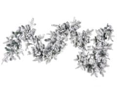 Beliani Vánoční girlanda zasněžená s LED osvětlením 180 cm bílá SUNDO