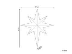 Beliani Venkovní závěsná hvězda s LED osvětlením 67 cm bílá OSMA