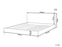 Beliani Vyměnitelný potah postele 160 x 200 cm, černý FITOU