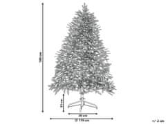 Beliani Vánoční stromek se světýlky 180 cm zelený FIDDLE