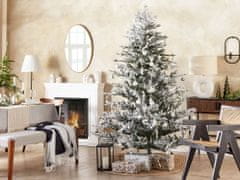 Beliani Zasněžený vánoční stromek 210 cm bílý BRISCO