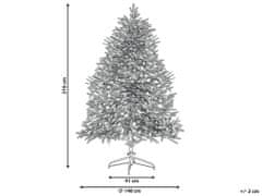 Beliani Zasněžený vánoční stromek 210 cm bílý BRISCO