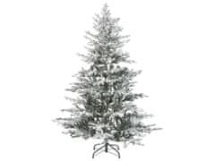 Beliani Zasněžený vánoční stromek se světýlky 180 cm bílý BRISCO