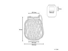 Beliani Přírodní dekorativní lucerna 30 cm MAURITIUS