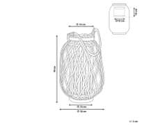 Beliani Přírodní dekorativní lucerna 40 cm MAURITIUS