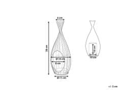 Beliani Dekorativní lampa kovová černá LOMBOK